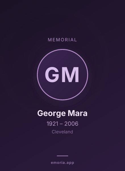 Memorial portrait of George Mara