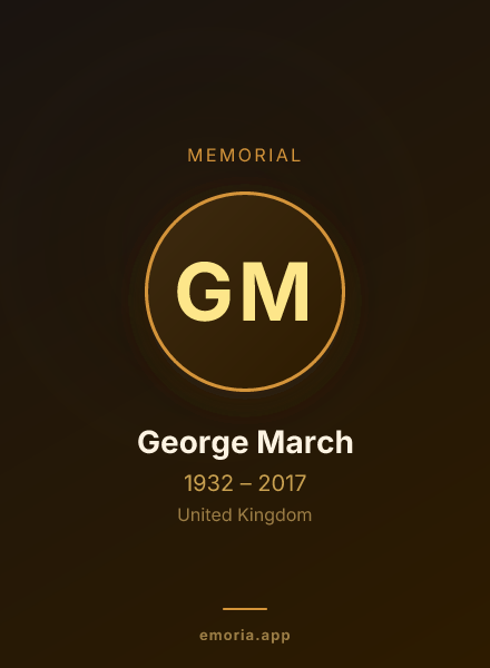 Memorial portrait of George March