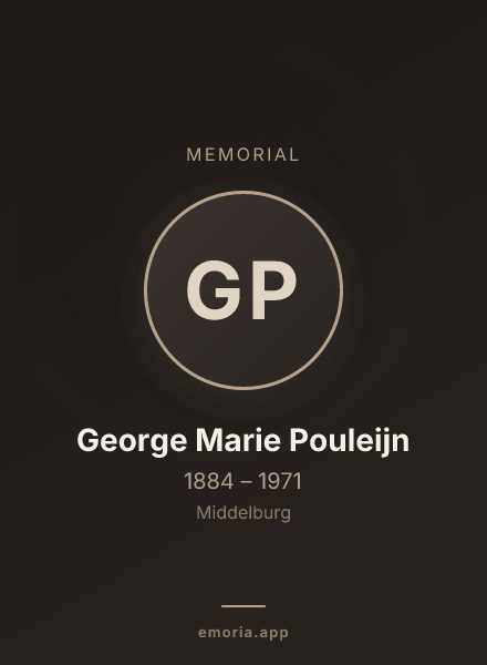 Memorial portrait of George Marie Pouleijn
