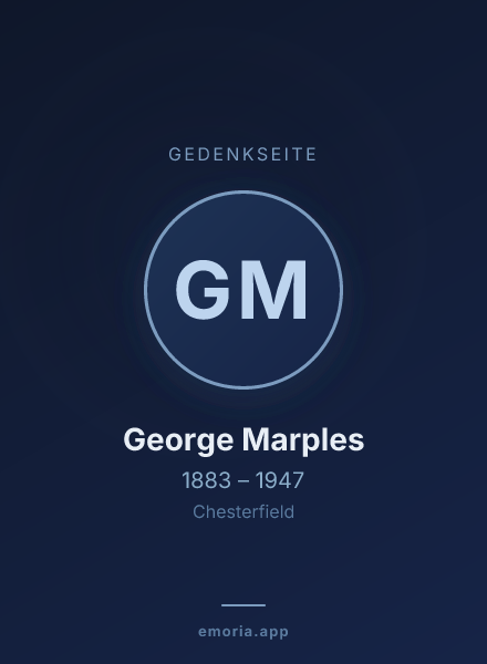 Gedenkportrait von George Marples