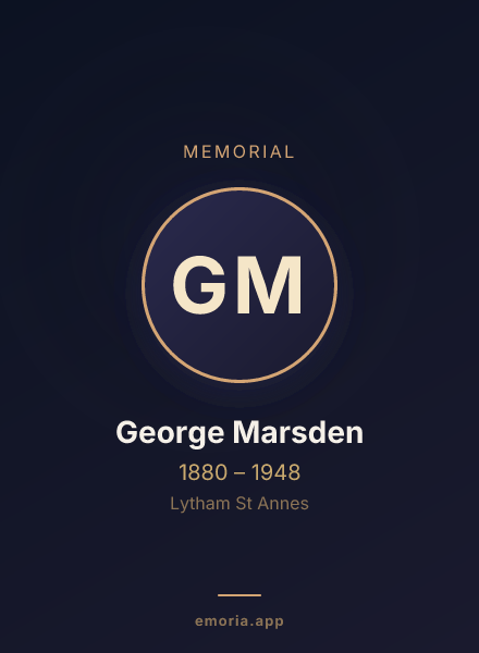 Memorial portrait of George Marsden