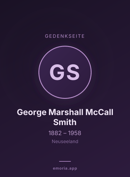 Gedenkportrait von George Marshall McCall Smith