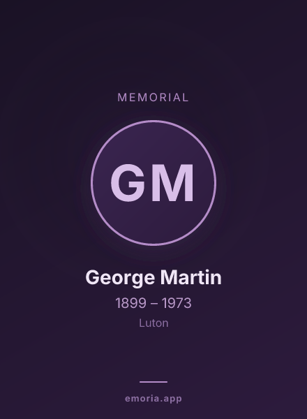 Memorial portrait of George Martin