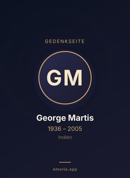 Gedenkportrait von George Martis