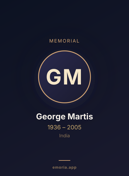 Memorial portrait of George Martis