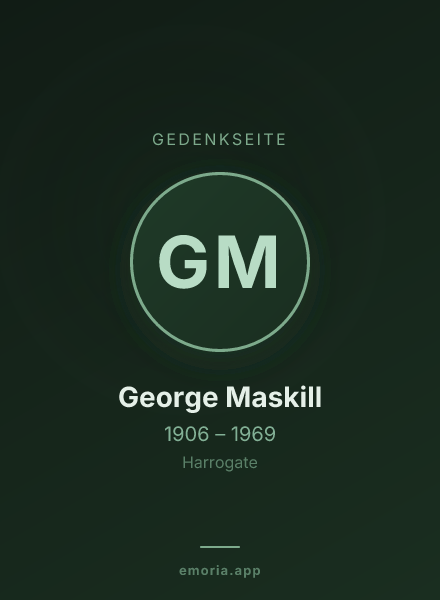 Gedenkportrait von George Maskill