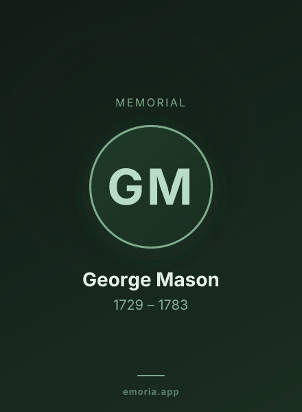 Memorial portrait of George Mason