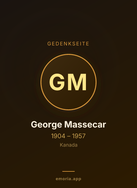 Gedenkportrait von George Massecar