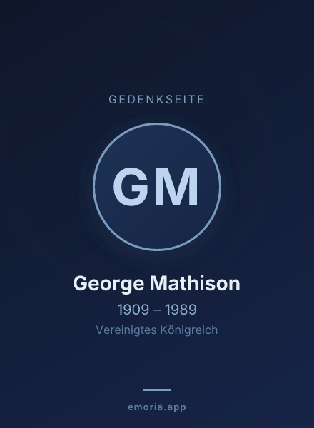 Gedenkportrait von George Mathison