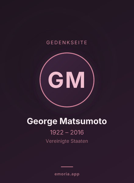 Gedenkportrait von George Matsumoto