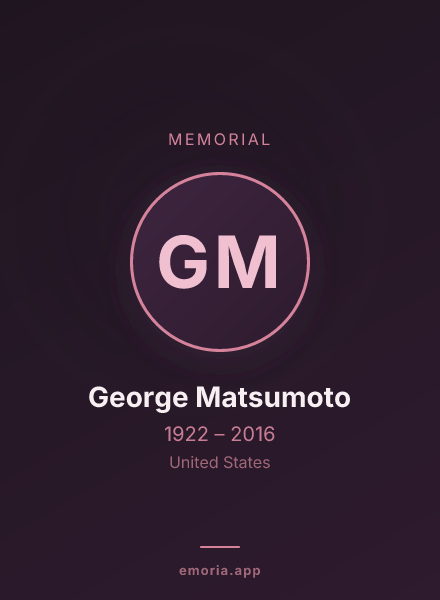 Memorial portrait of George Matsumoto