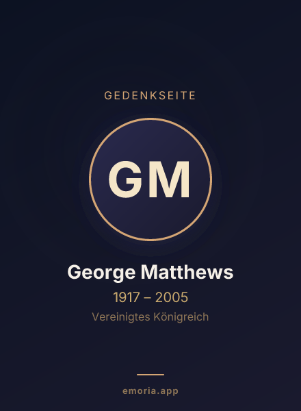 Gedenkportrait von George Matthews