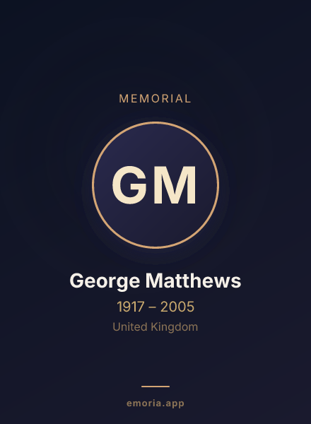 Memorial portrait of George Matthews