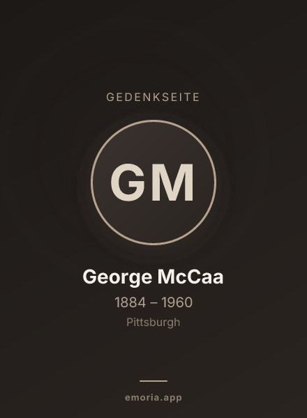 Gedenkportrait von George McCaa