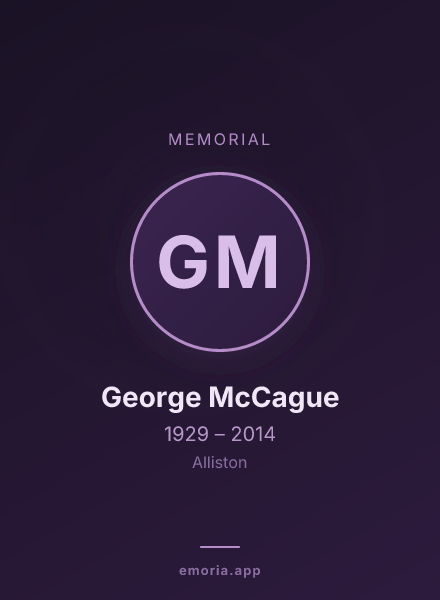 Memorial portrait of George McCague