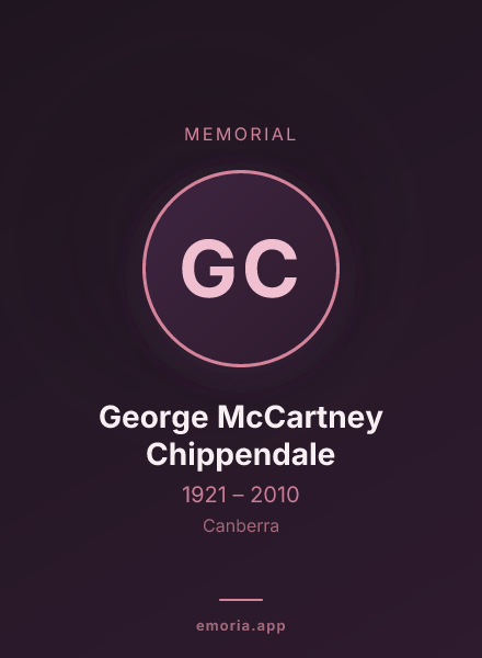 Memorial portrait of George McCartney Chippendale