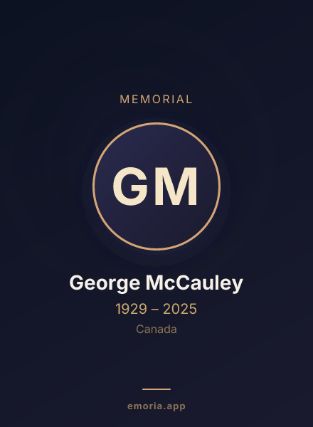 Memorial portrait of George McCauley