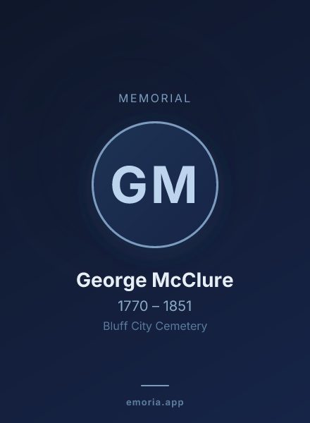 Memorial portrait of George McClure
