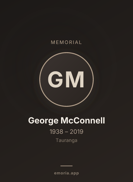 Memorial portrait of George McConnell