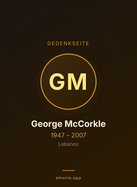 Gedenkportrait von George McCorkle
