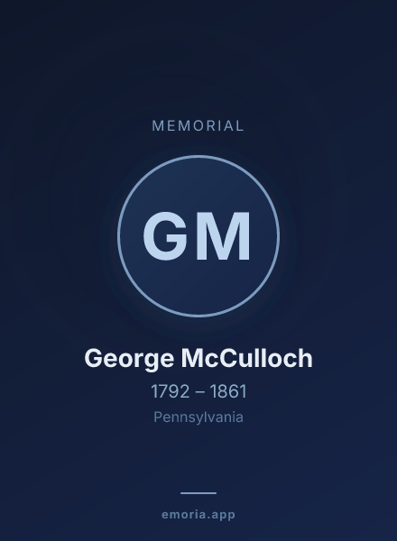 Memorial portrait of George McCulloch