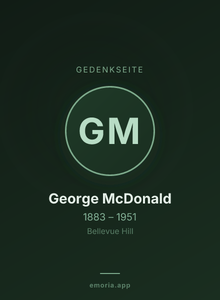 Gedenkportrait von George McDonald