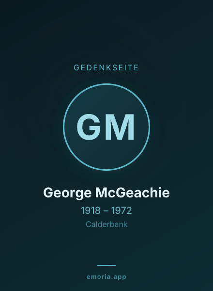 Gedenkportrait von George McGeachie