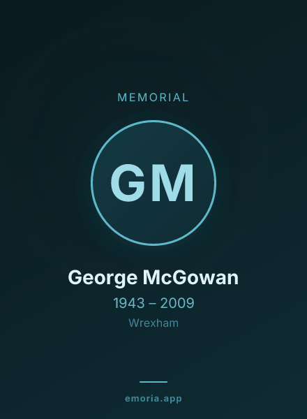Memorial portrait of George McGowan