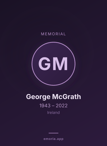 Memorial portrait of George McGrath