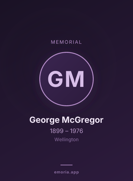 Memorial portrait of George McGregor