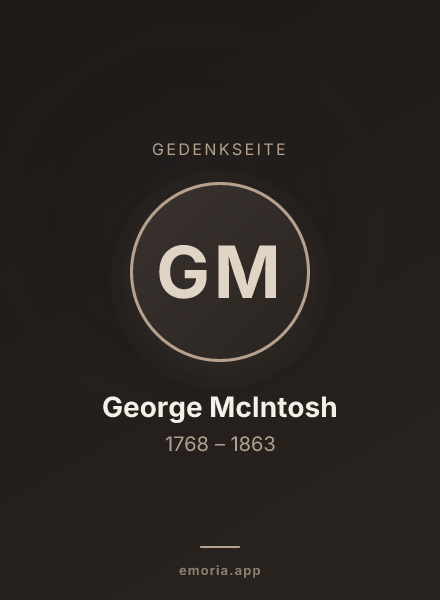 Gedenkportrait von George McIntosh