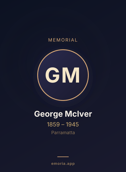 Memorial portrait of George McIver