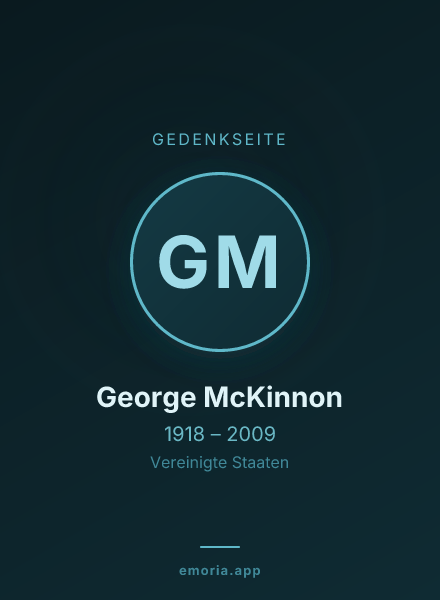 Gedenkportrait von George McKinnon