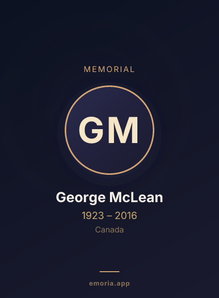 Memorial portrait of George McLean