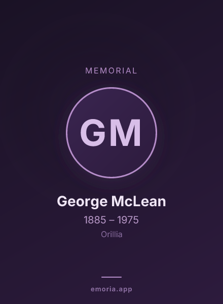Memorial portrait of George McLean