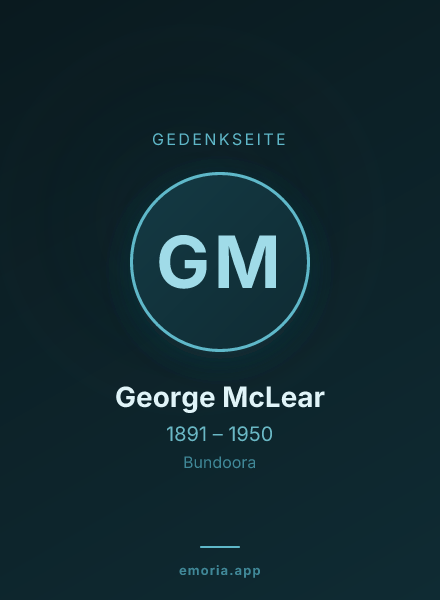 Gedenkportrait von George McLear