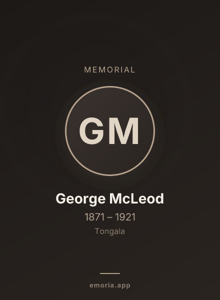 Memorial portrait of George McLeod