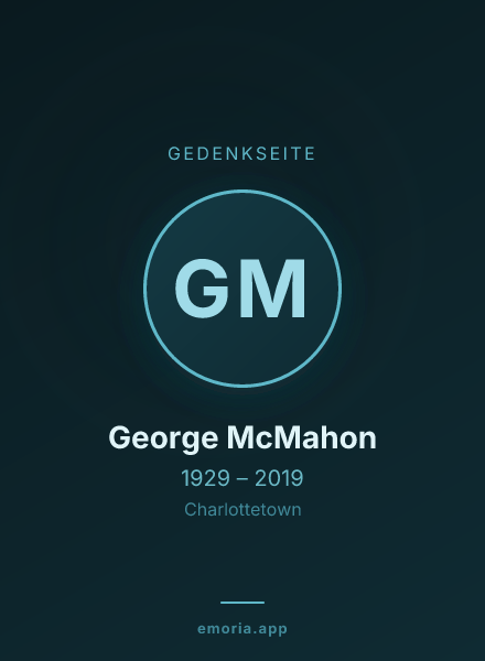 Gedenkportrait von George McMahon
