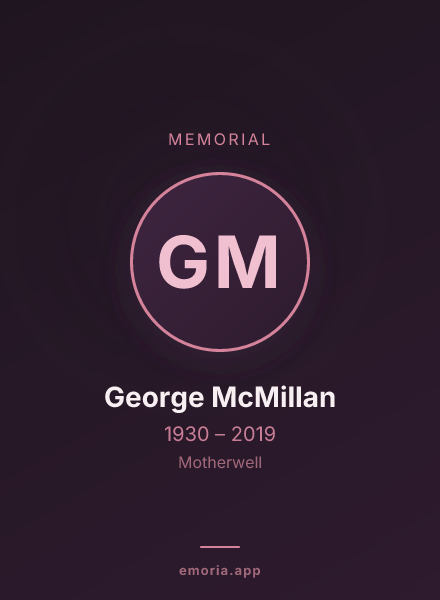 Memorial portrait of George McMillan