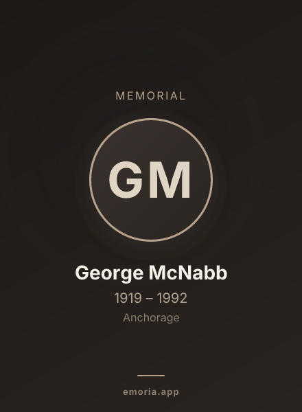 Memorial portrait of George McNabb