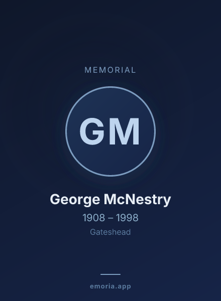 Memorial portrait of George McNestry