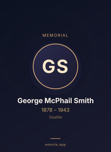 Memorial portrait of George McPhail Smith