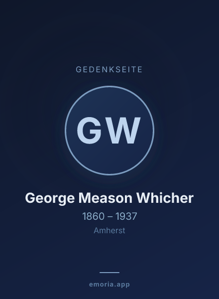 Gedenkportrait von George Meason Whicher