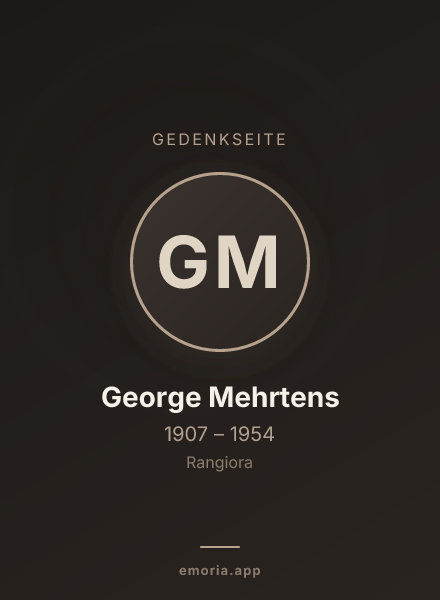 Gedenkportrait von George Mehrtens