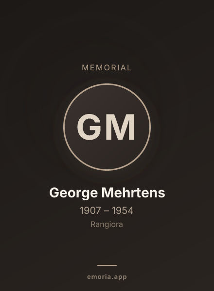 Memorial portrait of George Mehrtens