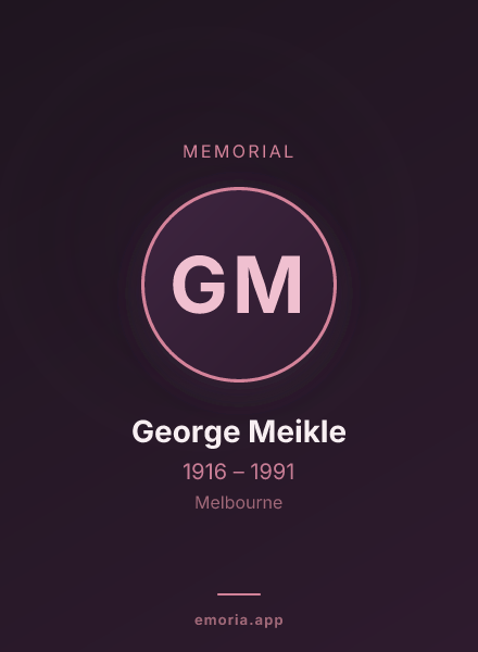 Memorial portrait of George Meikle