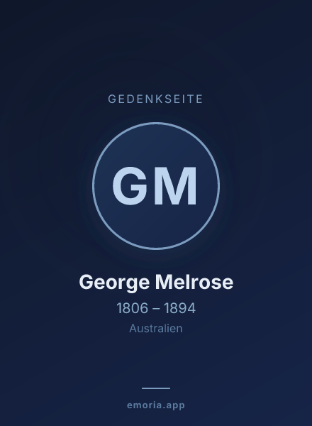 Gedenkportrait von George Melrose