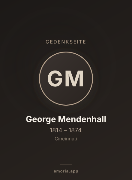 Gedenkportrait von George Mendenhall