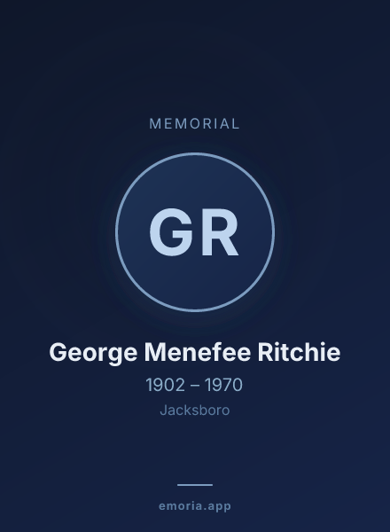 Memorial portrait of George Menefee Ritchie