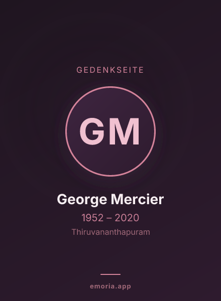 Gedenkportrait von George Mercier